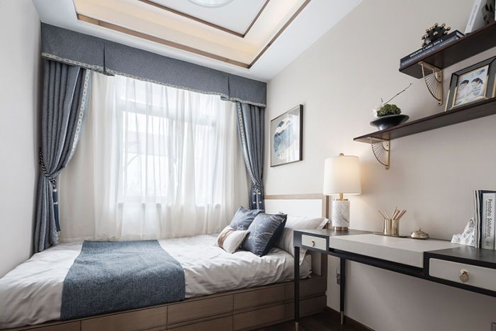 126平中式风格家庭卧室装潢设计效果图